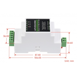 Przemysłowy serwer szeregowy RS232 do RJ45 Ethernet TCP/IP Waveshare